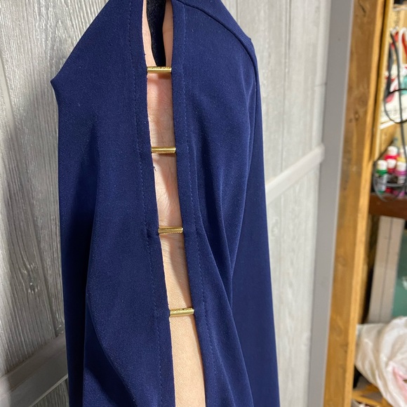 Blue Ladder Shoulder Michael Kors Dress Size Small Preloved - Picture 2 of 7